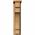 thumbnail image 2 of 5 1/2"W x 12"D x 24"H Mediterranean Smooth Corbel w/Backplate, Western Red Cedar, 2 of 9