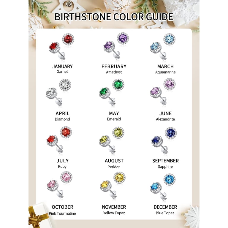 ChicSilver July Birthstone Earrings, 925 Sterling Silver photo 7
