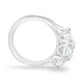 thumbnail image 6 of ESTE ORIGIN 2.00 Ct Round Cut Lab-Grown Diamond Trilogy Engagement Ring – Twisted Pavé Band, Trellis Setting in 18K White Gold for Women, 6 of 7