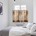 thumbnail image 4 of Brown Forest Kitchen Curtains 72 Inch Length, Mysterious Rustic Farmhouse Tree Grommet Top Bedroom Living Room Curtains, Light Filtering Cafe Curtain Drapes 2 Panels Set 104''x72'', 4 of 9