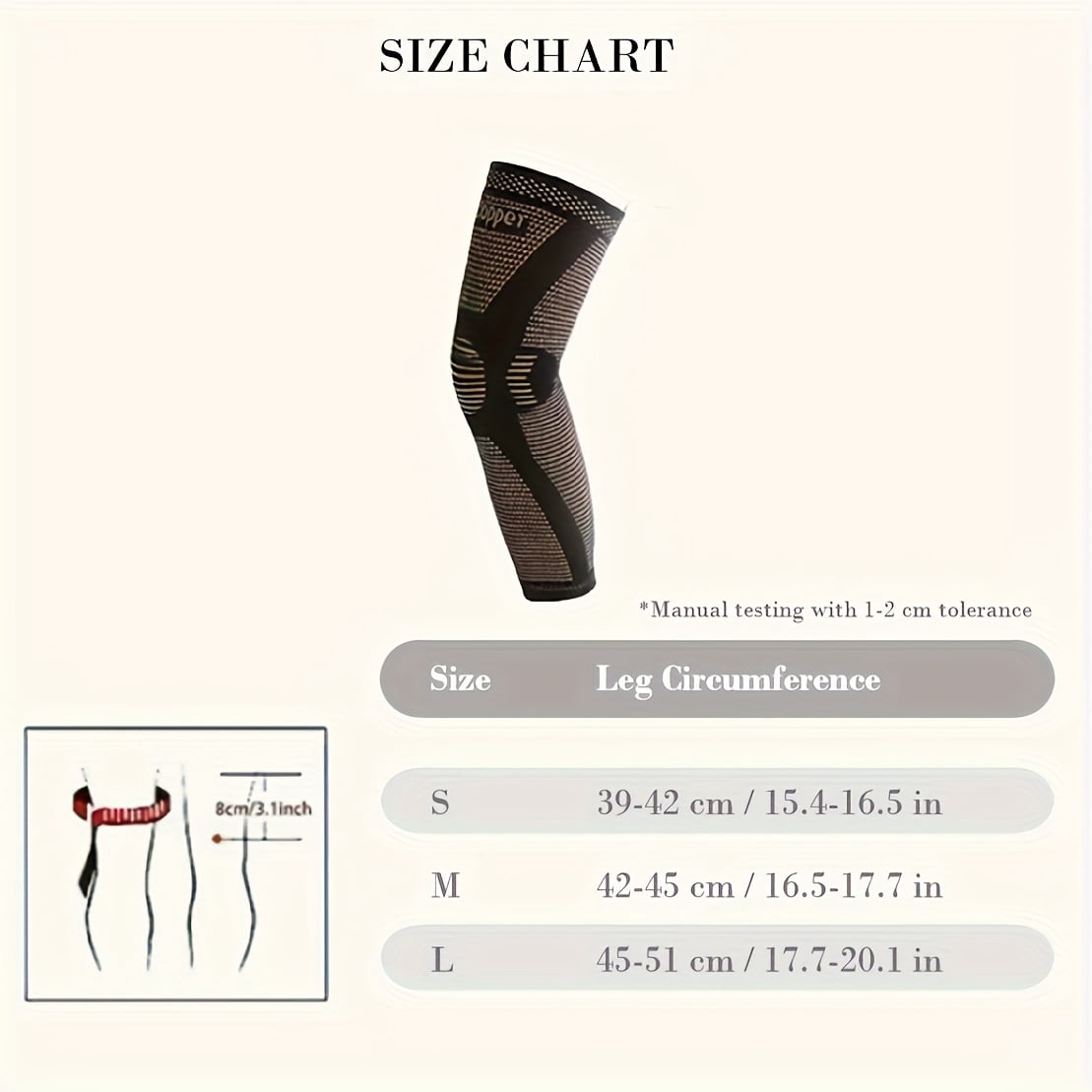 2pcs Warm Knee Compression Sleeves | Full Leg Support, Polyester, Non-Slip Silicone, Breathable, Elastic For Men And Women
