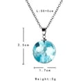 thumbnail image 2 of Necklace for Women,Women's Chain Necklaces You are in Heaven Chic Transparent Resin Round Ball Moon Pendant Necklace Women Blue Sky White Clouds Chain, 2 of 3