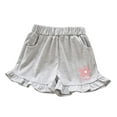 thumbnail image 4 of Kogui Girls Dance Shorts Unisex-Baby One-Pack Shorts Cotton for Infant Baby and Toddler, Boys, Girls 3T 4T (Light Gray,3-4 Years), 4 of 4