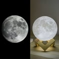 thumbnail image 4 of Welkey Plus 3D Printing LED Night Light Moon Light with Stand & Remote Control, Moon Lamp, 16 Colors and Dimmable & Time Setting, USB Rechargeable for Kid Lover Birthday Day Gift, 4 of 5