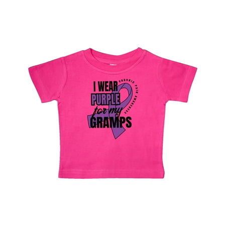 

Inktastic Chronic Pain I Wear Purple For My Gramps Gift Baby Boy or Baby Girl T-Shirt