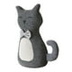 thumbnail image 2 of Lindo tope de puerta decorativo de tela con forma de gato de peluche, para el hogar o el hotel. con pajarita, 2 of 9