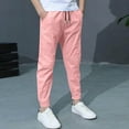 thumbnail image 4 of ATOGUTA Youth Boys Joggers Pants Kids Tapered Leg Sweatpants Athletic Running Sports Track Active Pants with Pockets Size 4T-12, Pink, 4 of 6