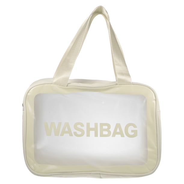 1 Pc Bolsa de Maquillaje Grande y Conveniente para Mujeres para Vacaciones, Camping y Viajes de Negocios Beige-L