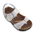 thumbnail image 5 of Gunia Kids Sandals Girls Casual Soft Sole Open Toe Beach Sandals Summer Outdoor Play Silver Sandals For Girls, 5 of 9