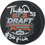 Thatcher Demko Vancouver Canucks Autographed 2014 Draft Logo Hockey Puck with "#36 Pick" Inscription - Fanatics Authentic Certified