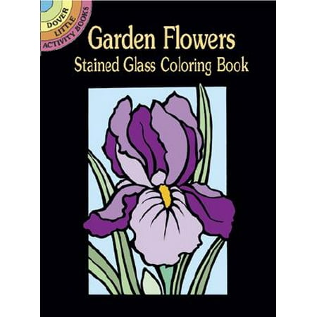 Stained Glass Coloring - Garden Flowers Stained Glass Coloring Book