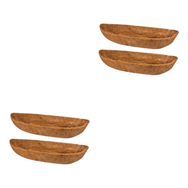relayinert COCO LINER Balcony Flower Box Porch Fence Deck Replacement Liners Brown 24 Inch 2Set