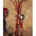 thumbnail image 2 of Redon, Odilon 20x23 Black Ornate Wood Framed with Double Matting Museum Art Print Titled - The Red Tree, 2 of 4