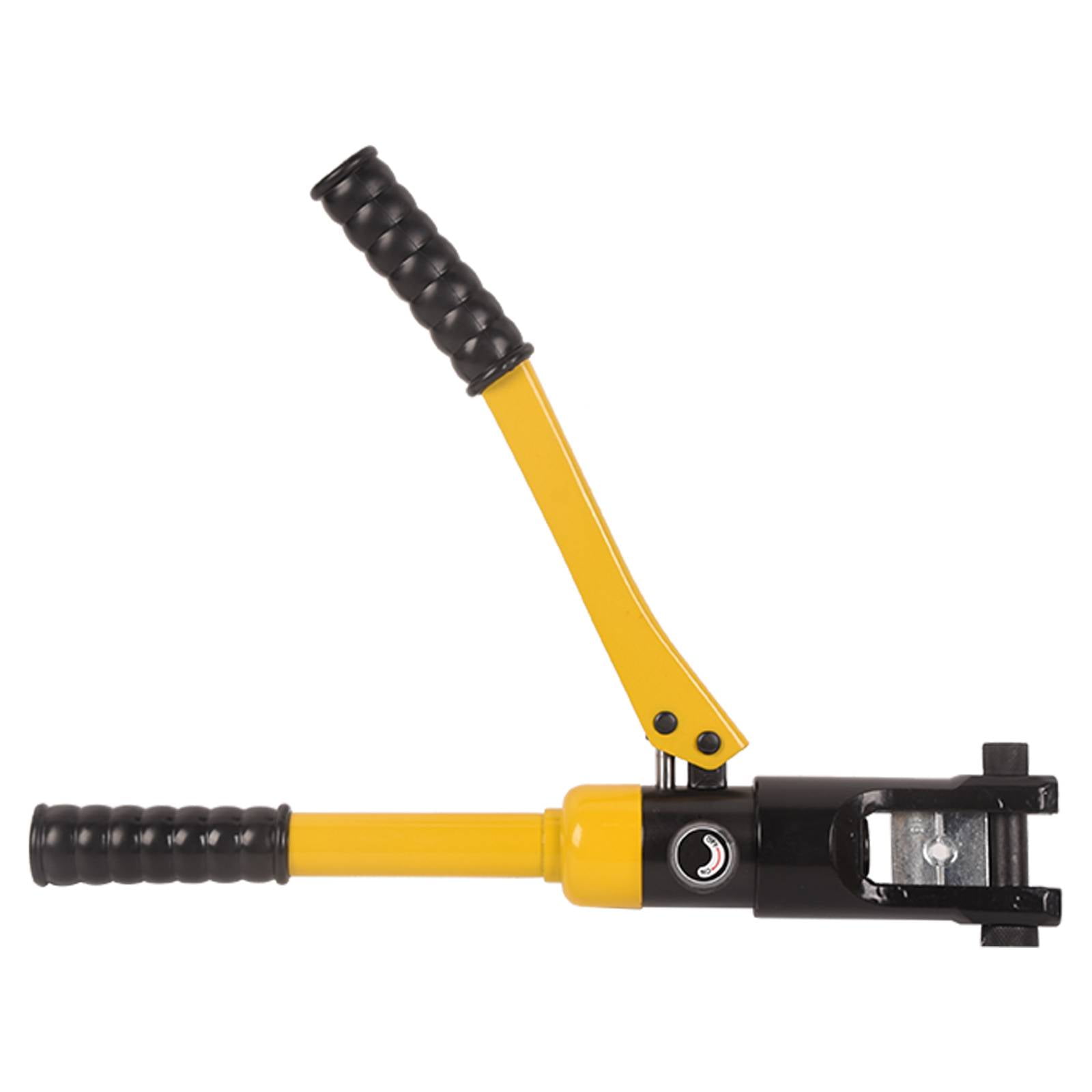 LCyindu 12T Hydraulic Crimping Tool 8AWG-250MCM Battery Cable Crimping Tool 0.55 inch Stroke Hydraulic Lug Crimper Electrical Terminal Crimper with 8 Pairs of Die Sets