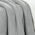 thumbnail image 2 of TRULY SOFT Basket Carved Faux Fur Grey Full/Queen Blanket, Textured Solid Color, Adult Bedding, Oeko-TEX Certified, 2 of 6