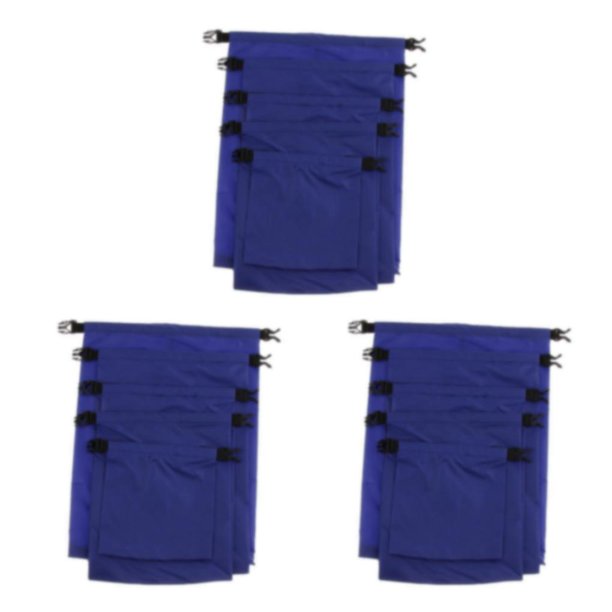 Advancent Juego de 5 tamaños Bolsa seca impermeable Saco Almacenamiento Camping Rafting Kayak Azul Type1 NO1