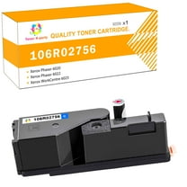 Toner H-Party 1-Pack Compatible Toner Cartridge for Xerox 106R02759 Phaser 6020 6022, WorkCentre 6025 6027 Printer (Cyan)