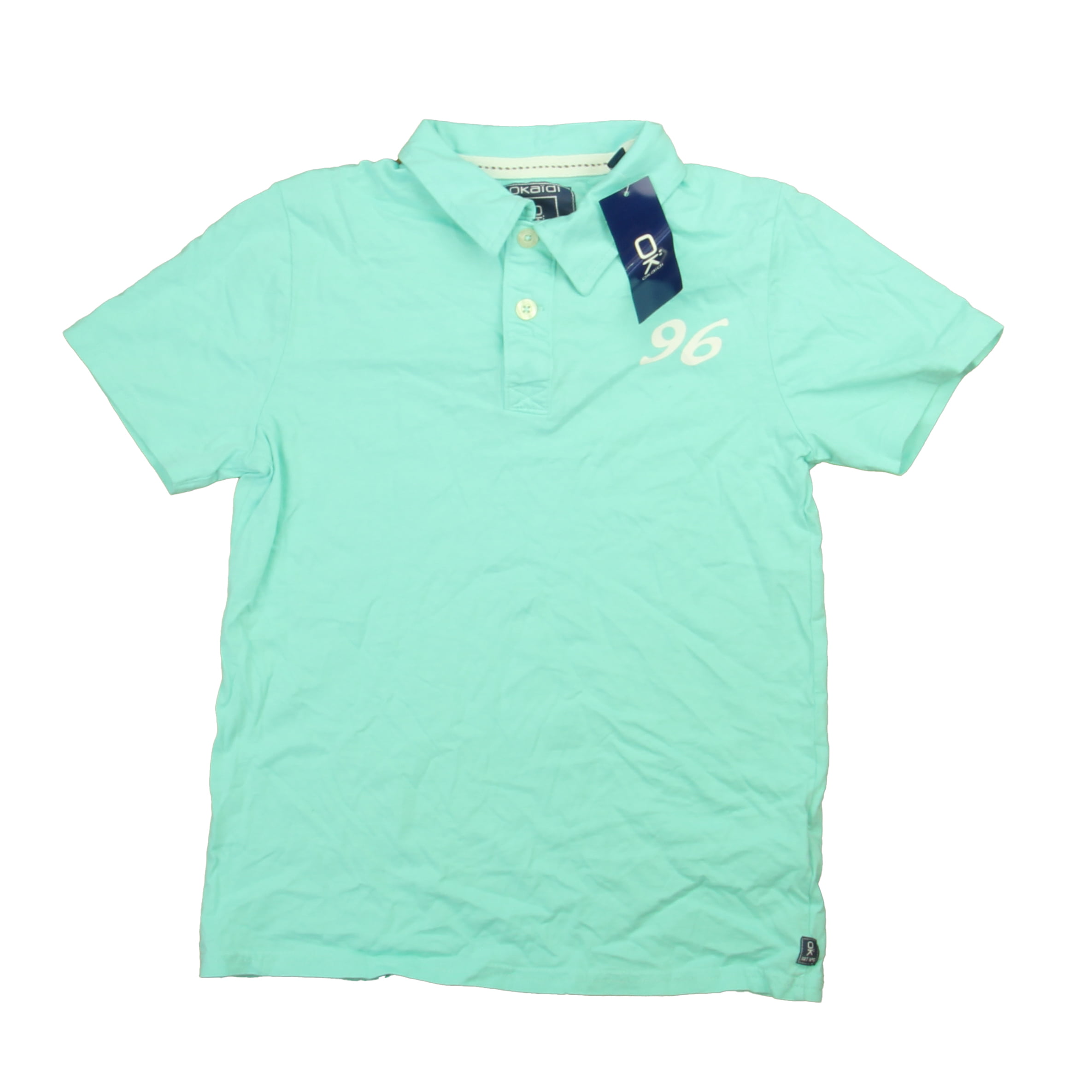 Pre-owned Okaidi Boys Aqua Polo Shirt size: 12 Years - Walmart.com