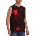 thumbnail image 2 of Fotbe Red Spider On The Web Men's Camiseta sin Mangas Estampada para Hombres, Playera Casual para Gimnasio, Entrenamiento, Playa-Medium, 2 of 7