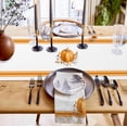 thumbnail image 3 of Fall Thanksgiving Table Runner Pumpkin Leaf Branch Runners for Dining Tables Orange Stripes Autumn Dinner Runner Kitchen Parties Decor 13" x 90", 3 of 6