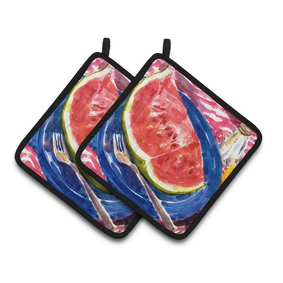 Carolines Treasures 6028PTHD Watermelon Pair of Pot Holders , 7.5HX7.5W, multicolor