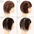 thumbnail image 3 of Peluca de mujer con flequillo invisible y pelo esponjoso que cubre el cabello blanco y sedoso, 3 of 5
