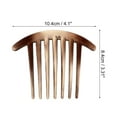 thumbnail image 2 of Unique Bargains 2 Pcs French Twist 7 Teeth Comb Small Side Combs Teeth Hair Combs Hair Clip Comb Resin 4.1"x3.31" Brown, 2 of 7