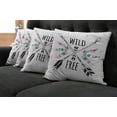 thumbnail image 2 of Ambesonne Tribal Throw Pillow Cover 4 Pack, Arrows Words Native, 20", Coconut Black, 2 of 6