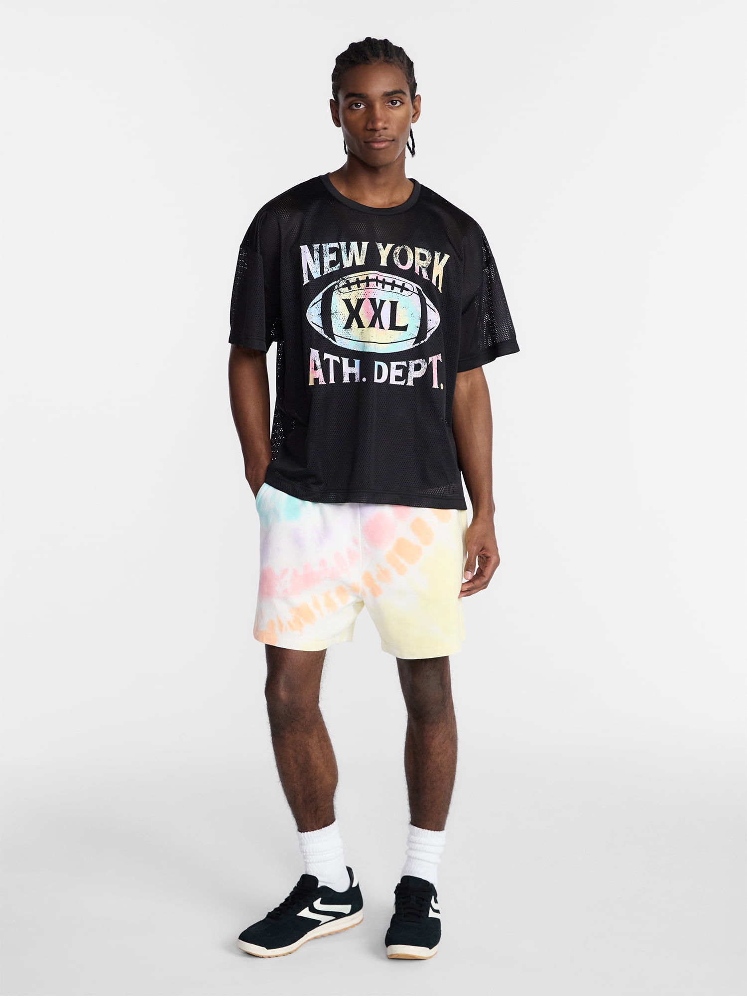 No Boundaries Pride Boxy Fit Mesh Jersey, Men's Sizes XS-5XL