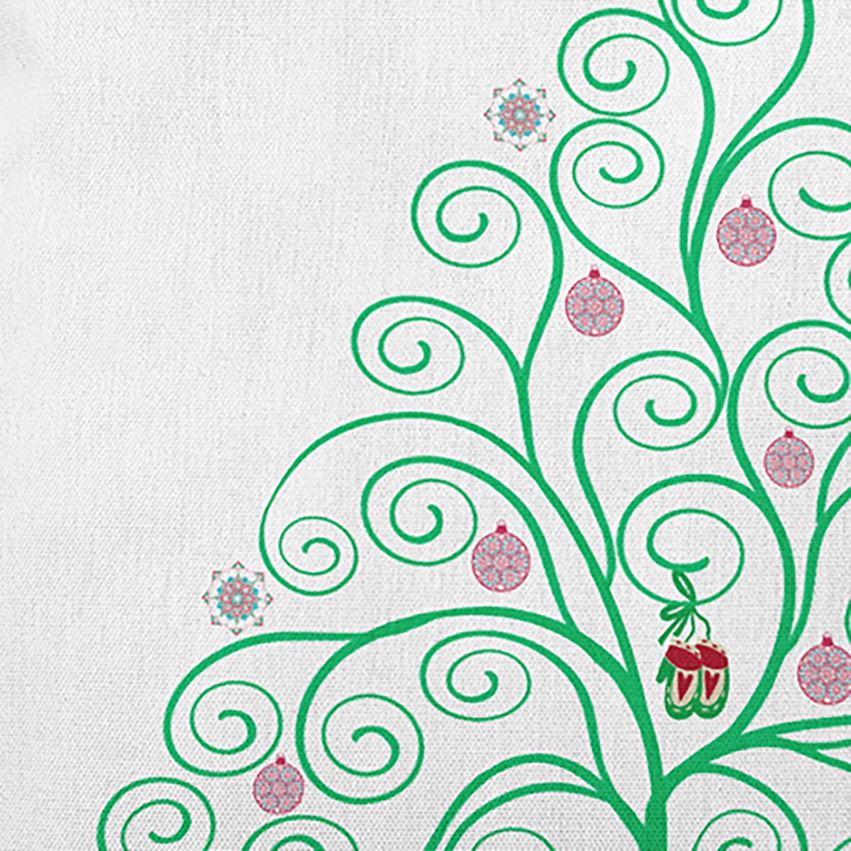 20" x 20" Simply Daisy Decorated Filigree Tree Polyester Indoor/Outdoor Pillow, Bright Green Qty 1