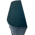 thumbnail image 5 of GDF Studio 47" Modern Oval Storage Cabinet, 4-Door Fluted Wood Buffet Sideboard with Sliding Doors, Antique Blue, 5 of 11