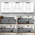 thumbnail image 6 of Ktaxon 86" W Loveseat Sofa Cloud Comfy Couch Corduroy Sleeper with 2 Oversized Seats Gray, 6 of 7