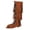 Yellow, variant on Womens Fringe Knee High Flat Boots Gladiator Open Toe Tassel Backless Sandals Strap Buckle Party Fashion Dress Shoes Yellow Size 9