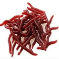 thumbnail image 5 of 100PCS Red Worms Minnow Bait Fishing Lures Artificial Dedicated, 5 of 7
