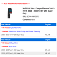 thumbnail image 2 of Multi Rib Belt - Compatible with 2005 - 2010, 2020 - 2022 Ford F-250 Super Duty 2006 2007 2008 2009 2021, 2 of 2