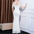 thumbnail image 3 of 1920s Tassels Sequins Maxi Dress for Women Sexy Off the Shoulder Gatsby Formal Party Evening Prom Gowns, 3 of 6