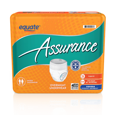Assurance S/M Unisex Overnight Underwear 16ct