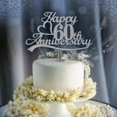 thumbnail image 4 of Cake Topper RokAPary 60.º Aniversario con Brillo Plateado, 4 of 9