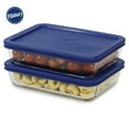 thumbnail image 2 of Pillsbury 4-Piece Rectangular Borosilicate Glass Food Storage Set, 2 x 700 mL, 2 of 3