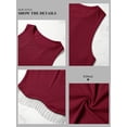 thumbnail image 5 of Hibeli Women Rhinestone Tassel Trim Sleeveless Round Neck Solid Color Crop Tank Top, 5 of 6