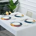 thumbnail image 7 of Round Placemats Set of 4 Heat Resistant Washable Kitchen Table Decorations 15.4in Rainbow-colored Sinuous Marble, 7 of 7
