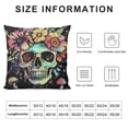 thumbnail image 5 of Patifu Skull Throw Pillow Covers,Sugar Skull Pillow Covers for Kids Boys Girls,Plant Mushroom Cushion Cases Rainbow Skeleton Flowers Leaves Decor 18x18in, 5 of 5