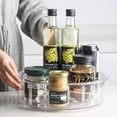 thumbnail image 2 of Divided Lazy Susan Turntable Storage Container for Kitchen Cabinet, Pantry, Refrigerator, Countertop Food Safe - Turntable Spice Rack for the Kitchen Cupboard,Spinning Organizer for Food Pouches, 2 of 5