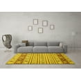 thumbnail image 3 of Ahgly Company Machine Washable Indoor Rectangle Abstract Yellow Modern Area Rugs, 5' x 8', 3 of 4
