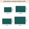 thumbnail image 4 of Dark Green Door Mat Indoor Outdoor, Modern Pure Dark Green Non Slip Welcome Mat with Rubber Backing, Absorbent Fabric Front Door Mats Entryway Rug for Home Patio Entrance 16"x24", 4 of 8
