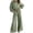 Green, variant on Women Suits 2 Piece Set with Pockets Classic Round Neck Long Sleeve Crop Sweatshirt & Drawstring Wide Leg Pants Suit Fashion Polka Dot Sweatsuit Set Vacation Outfits for Women Beige S