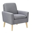 thumbnail image 5 of Dazone Modern Accent Fabric Chair Single Sofa Comfy Upholstered Arm Chair Sofa,Living Room Furniture,Gray, 5 of 6