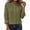 Army Green, variant on Women Cotton Linen Button Down Top, Mock Neck Long Sleeve Solid Dressy Blouse Casual Office Teacher Work Linen Shirt