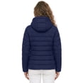 thumbnail image 5 of Wantdo Women's Hooded Recycled Jacket Insulated Autumn/Fall Puffer Coat Windproof Outerwear Navy XL, 5 of 7