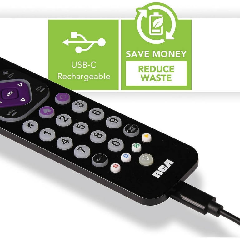 RCA RCTC6GB Universal Remote Control Rechargeable - Black RCA RCTC6GB Universal Remote Control Rechargeable - Black